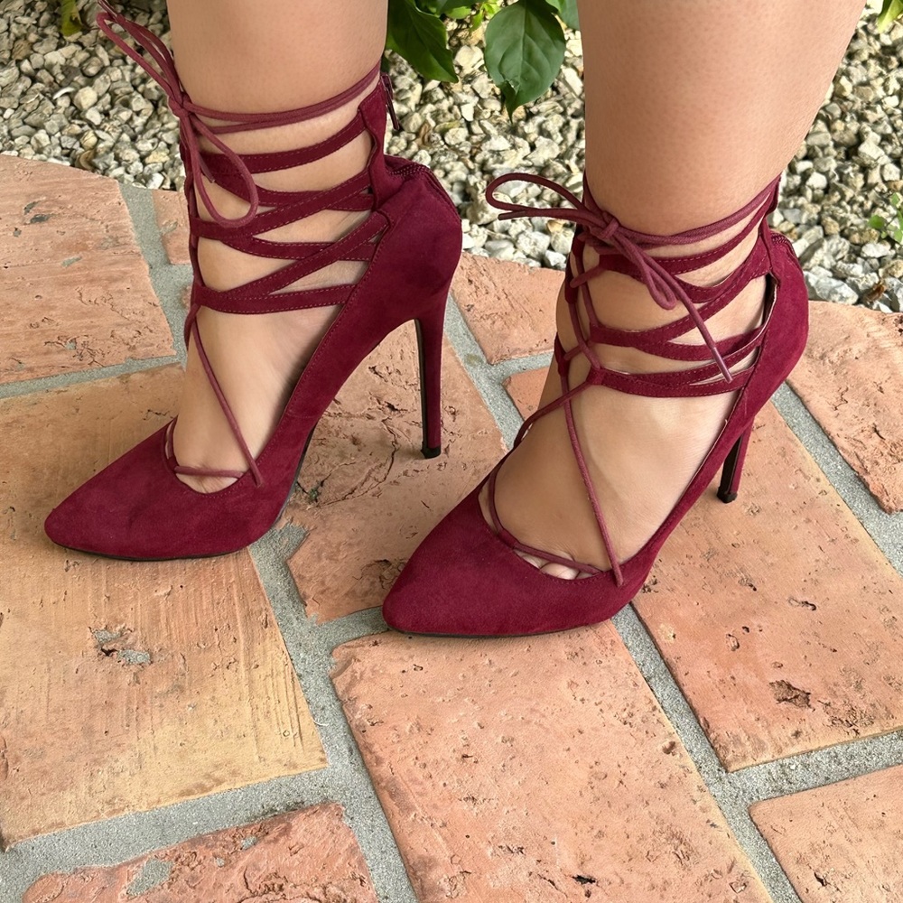 Wine colored heels
